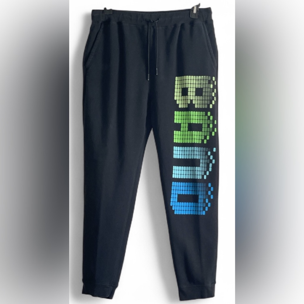 PepWear Black Joggers with Vibrant Graphic